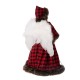 Glitzhome 16"H Christmas Red Plaid Angel Tree Topper