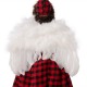 Glitzhome 16"H Christmas Red Plaid Angel Tree Topper