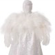 Glitzhome 16"H Christmas Angel Tree Topper With White Faux Fur Dress