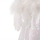 Glitzhome 16"H Christmas Angel Tree Topper With White Faux Fur Dress