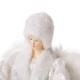 Glitzhome 16"H Christmas Angel Tree Topper With White Faux Fur Dress