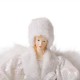 Glitzhome 16"H Christmas Angel Tree Topper With White Faux Fur Dress