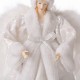 Glitzhome 16"H Christmas Angel Tree Topper With White Faux Fur Dress