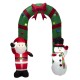 Glitzhome 8 ft Lighted Inflatable Santa and Snowman Gate Arch