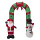 Glitzhome 8 ft Lighted Inflatable Santa and Snowman Gate Arch