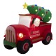Glitzhome 7ft Lighted Santa Claus On Pick Up Truck Inflatable Decor