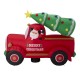 Glitzhome 7ft Lighted Santa Claus On Pick Up Truck Inflatable Decor
