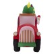 Glitzhome 7ft Lighted Santa Claus On Pick Up Truck Inflatable Decor