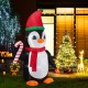 Glitzhome 8 ft Lighted Inflatable Penguin Decor