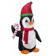 Glitzhome 8 ft Lighted Inflatable Penguin Decor