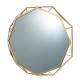 Glitzhome 28.15"D Deluxe Golden Metal Octagonal Wall Mirror