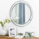 Glitzhome 24"D Deluxe Silver Round Wall Mirror