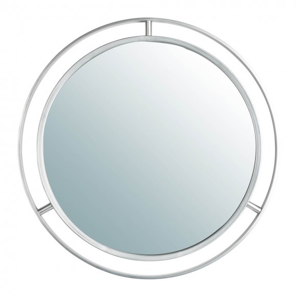 Glitzhome 24"D Deluxe Silver Round Wall Mirror