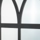 Glitzhome 40.16"H Black Wooden Cathedral Windowpane Wall Mirror Decor