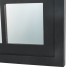 Glitzhome 40.16"H Black Wooden Cathedral Windowpane Wall Mirror Decor