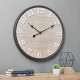 Glitzhome 23.60"D Farmhouse Metal Wooden Round Wall Clock