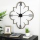 Glitzhome 31.90"D Oversized Modern Metal Golden & Black Novelty Wall Clock