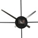 Glitzhome 31.90"D Oversized Modern Metal Golden & Black Novelty Wall Clock