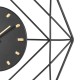 Glitzhome 24.02"D Modern Metal Black & Golden Octagon Design Wall Clock