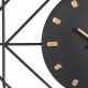 Glitzhome 24.02"D Modern Metal Black & Golden Octagon Design Wall Clock