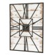 Glitzhome 31.5"H Oversized Farmhouse Wooden/Metal Rectangular Wall Clock