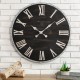 Glitzhome 27.56"D Oversized Farmhouse Wooden & Galvanized Round Wall Clock