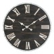 Glitzhome 27.56"D Oversized Farmhouse Wooden & Galvanized Round Wall Clock