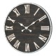 Glitzhome 27.56"D Oversized Farmhouse Wooden & Galvanized Round Wall Clock