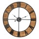 Glitzhome 30.00"D Oversized Farmhouse Wooden & Metal Center Cutout Design Wall Clock