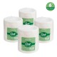 Oak PLUS 6 inch White Compostable & Disposable Sugarcane Plates, 600 Pack
