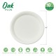 Oak PLUS 10 inch White Compostable & Disposable Sugarcane Plates, 300 Pack