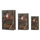 Glitzhome Decorative Vintage Book Shaped Christmas Storage Book Box, Set of 3