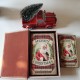 Glitzhome 3 Piece Decorative Vintage Book Shaped Christmas Storage Book Box Set