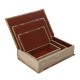 Glitzhome 3 Piece Decorative Vintage Book Shaped Christmas Storage Book Box Set