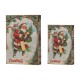 Glitzhome Decorative Vintage Storage Book Shaped Christmas Book Box, Set of 2