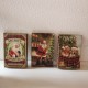 Glitzhome Decorative Vintage Book Shaped Christmas Book Box, Set of 3