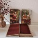 Glitzhome Decorative Vintage Book Shaped Christmas Book Box, Set of 3