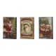 Glitzhome Decorative Vintage Book Shaped Christmas Book Box, Set of 3