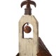 Glitzhome 15.63"H Church Rustic Distressed Wooden Birdhouse