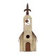 Glitzhome 15.63"H Church Rustic Distressed Wooden Birdhouse