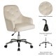 Glitzhome Cream Velvet Gaslift Adjustable Swivel Office Chair/Desk Chair