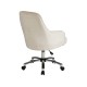 Glitzhome Cream Velvet Gaslift Adjustable Swivel Office Chair/Desk Chair