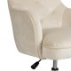 Glitzhome Cream Velvet Gaslift Adjustable Swivel Office Chair/Desk Chair