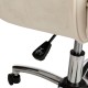 Glitzhome Cream Velvet Gaslift Adjustable Swivel Office Chair/Desk Chair