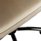 Glitzhome Cream Velvet Gaslift Adjustable Swivel Office Chair/Desk Chair