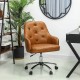 Glitzhome Caramel Bonded Leather Gaslift Adjustable Swivel Office Chair/Desk Chair