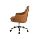 Glitzhome Caramel Bonded Leather Gaslift Adjustable Swivel Office Chair/Desk Chair