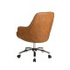 Glitzhome Caramel Bonded Leather Gaslift Adjustable Swivel Office Chair/Desk Chair