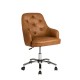 Glitzhome Caramel Bonded Leather Gaslift Adjustable Swivel Office Chair/Desk Chair