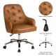 Glitzhome Caramel Bonded Leather Gaslift Adjustable Swivel Office Chair/Desk Chair